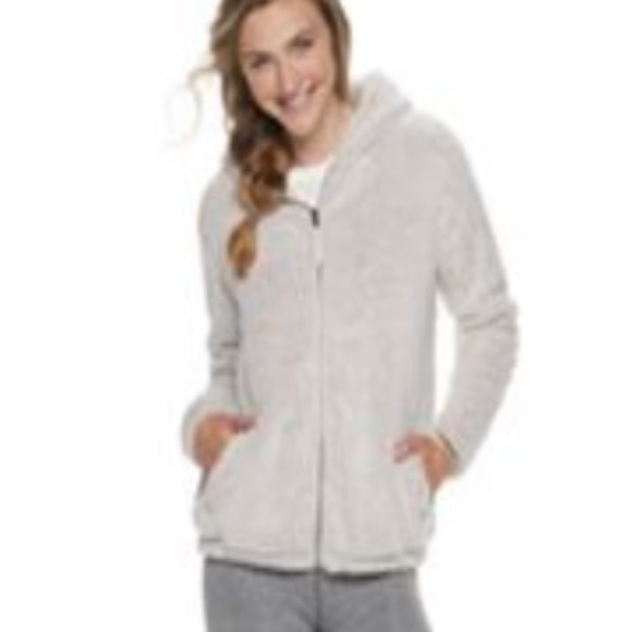 NWT Juniors' SO® Sherpa Full Zip Jacket Beige XS - Picture 1 of 11